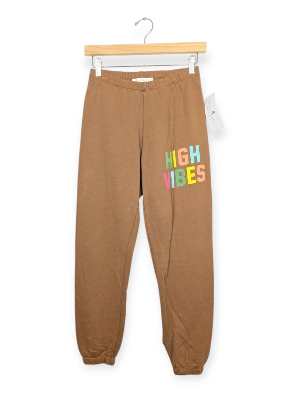 Spiritual Gangster Joggers XS Brown High Vibes Luna Cozy Sweatpants NWT